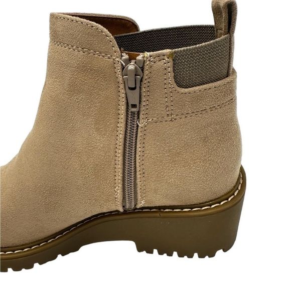 White Mountain Women Dear Chelsea Booties Sand Platform Heel Zip Cushioned  7 - Picture 4 of 10